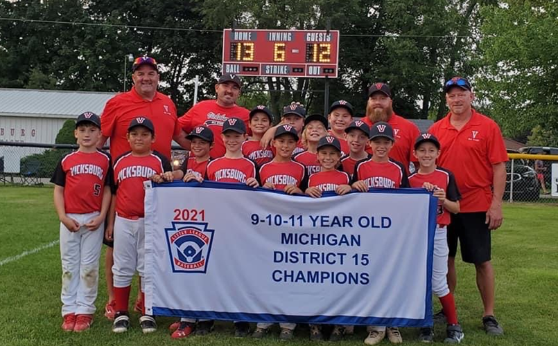 2021 9-11 Baseball District 15 Champions